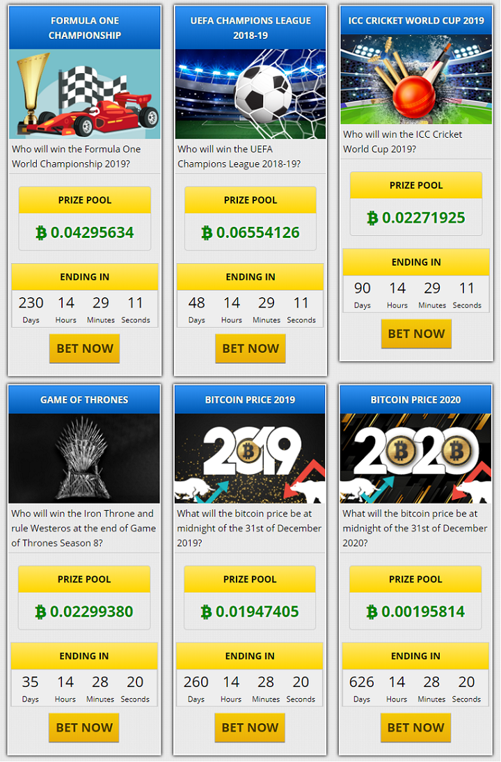 Раздел Betting на на сайте FreeBitcoin